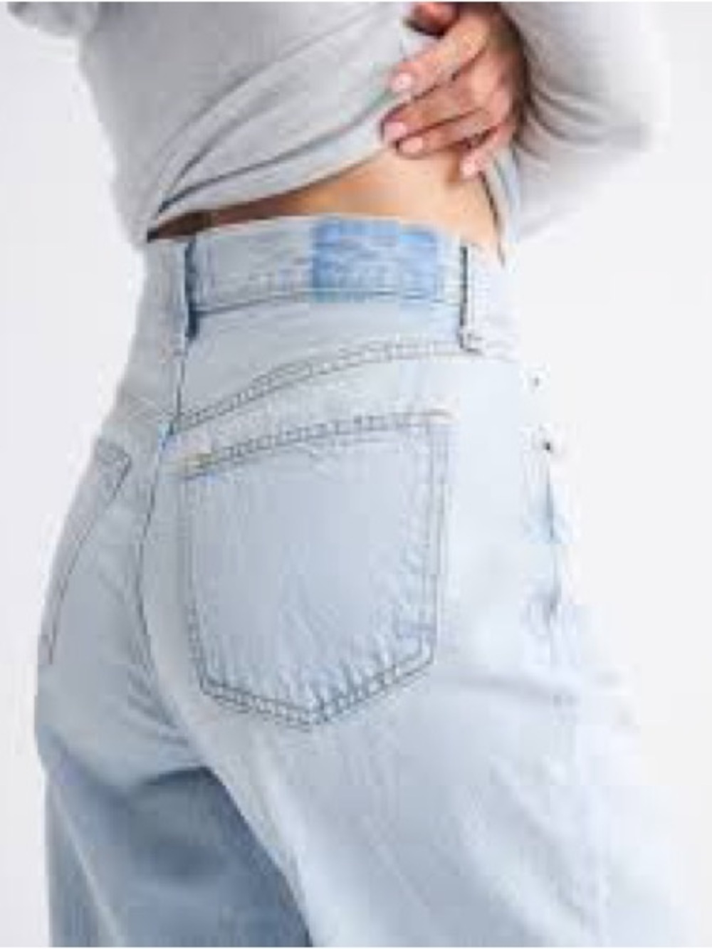 Abercrombie and Fitch Curve Love Ultra High Rise 90s Straight Jean